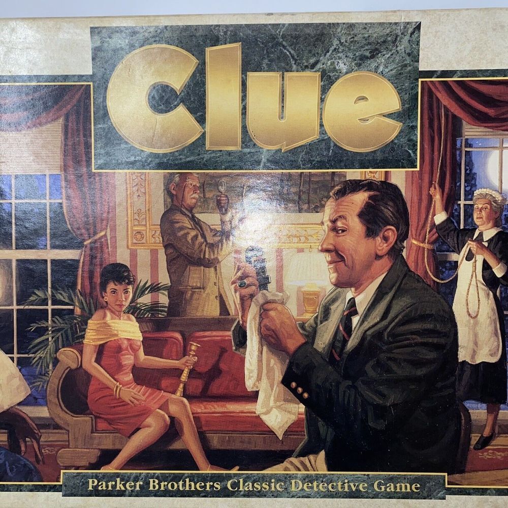 Vintage Parker Brothers Clue Classic Detective Board Game Complete 1992 READ